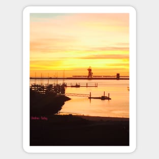 Harbour sunrise Sticker